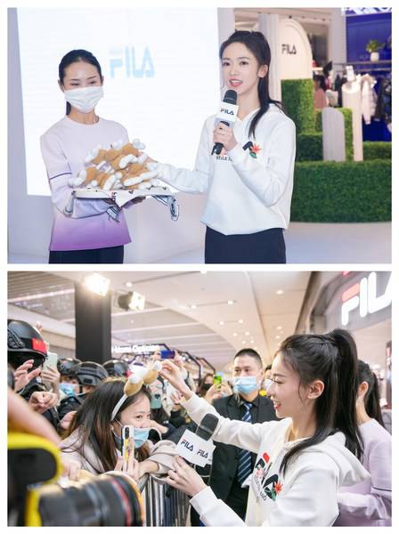 FILA运动代言人吴谨言与粉丝及会员互动 FILA运动代言人吴谨言与粉丝及会员互动