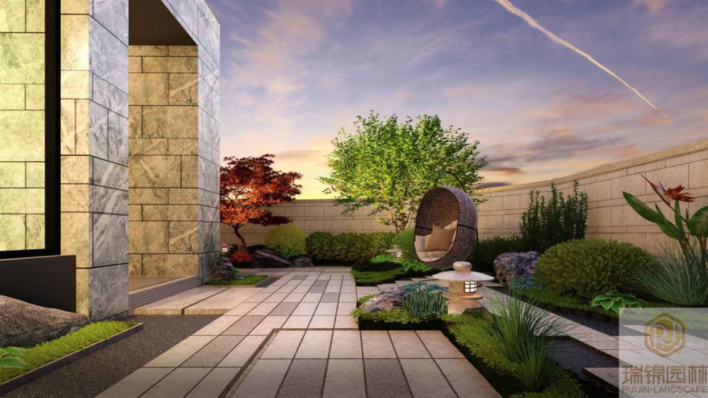 成都别墅私家花园设计装修公司/庭院景观打造/现代新中式庭院