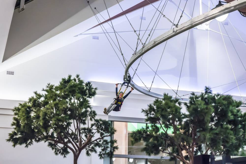 轨道滑索大型游乐设施历奇探险室外原子飞车设备厂家