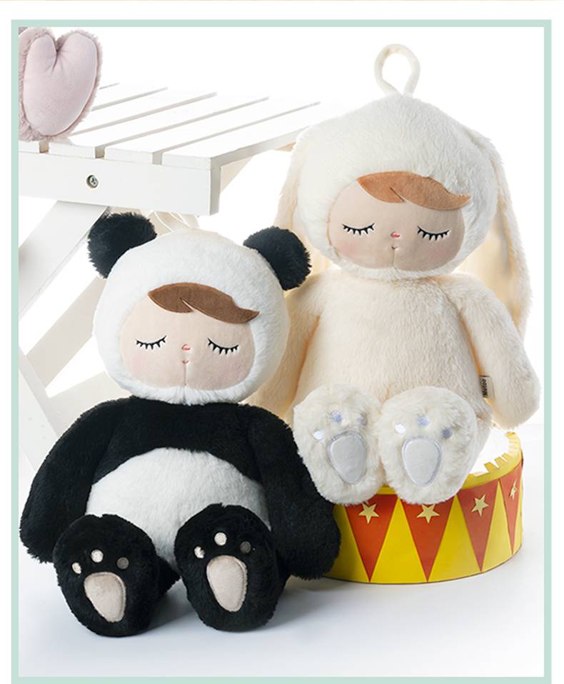 咪兔metoo萌萌哒安吉拉公仔柔软兔子长绒熊猫玩偶毛绒玩具