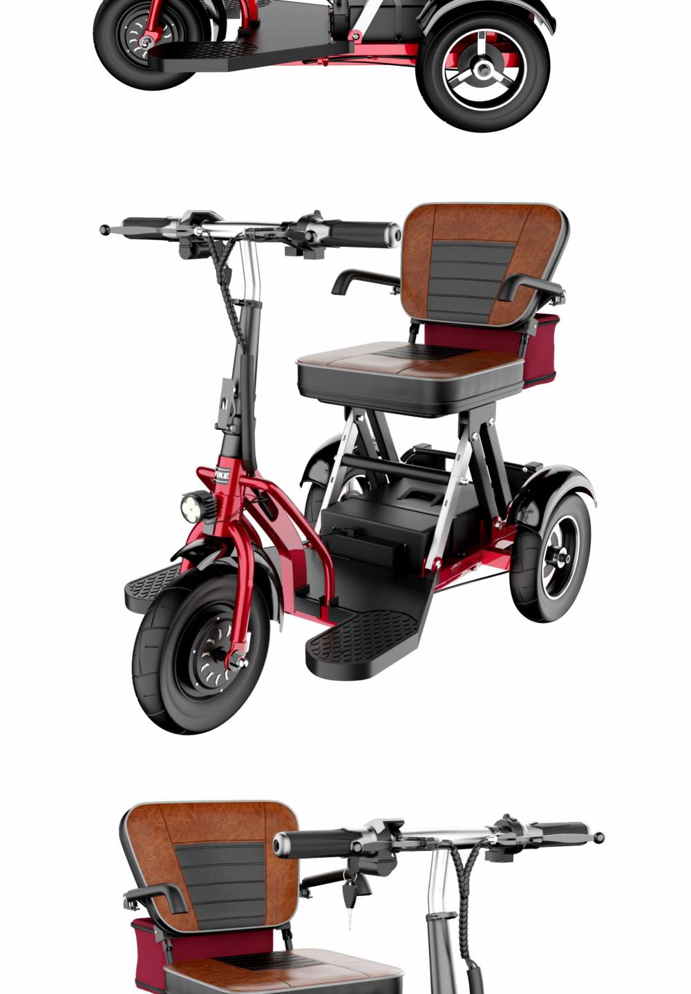 vike折叠电动三轮车厂家老年代步车厂家残疾人车电动轮椅