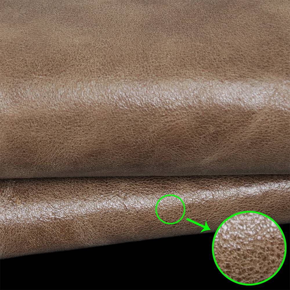 进口高端双色油蜡小牛皮 厚度0.8-1.