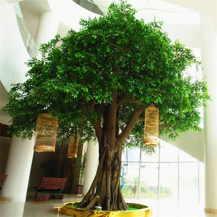 清秀仿真树酒店商场装饰树供应定做