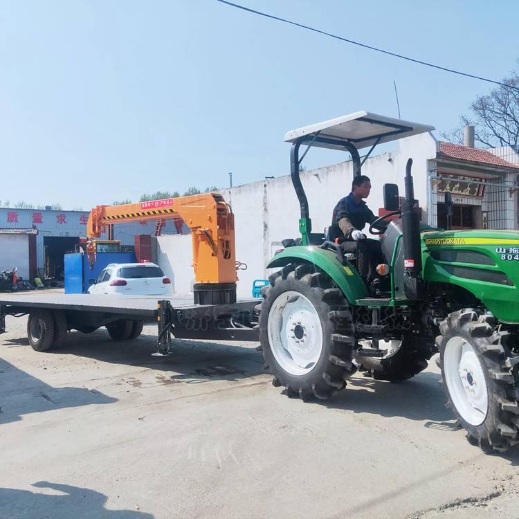 拖拉机随车吊4米5节臂随车吊10吨平板随车吊