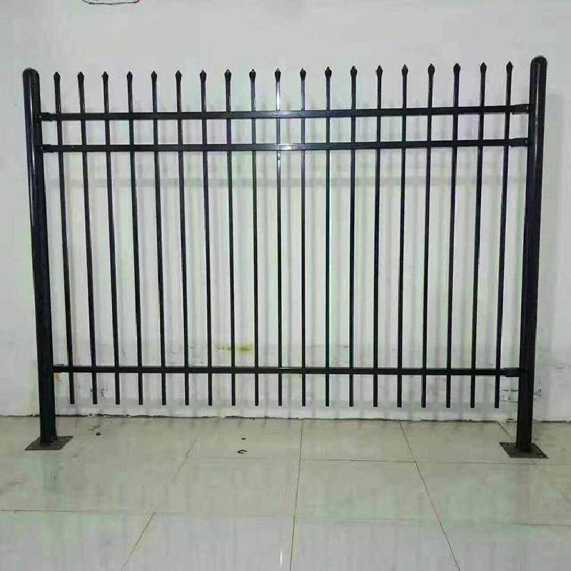 喷塑冲孔组装铁艺围墙栏杆横梁40方管锌钢护栏