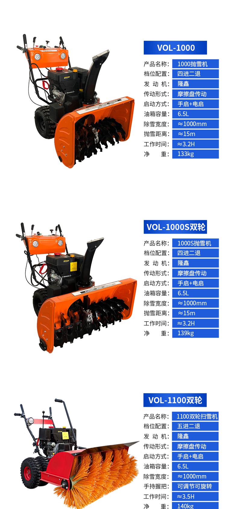 小型扫雪机使用图解图片