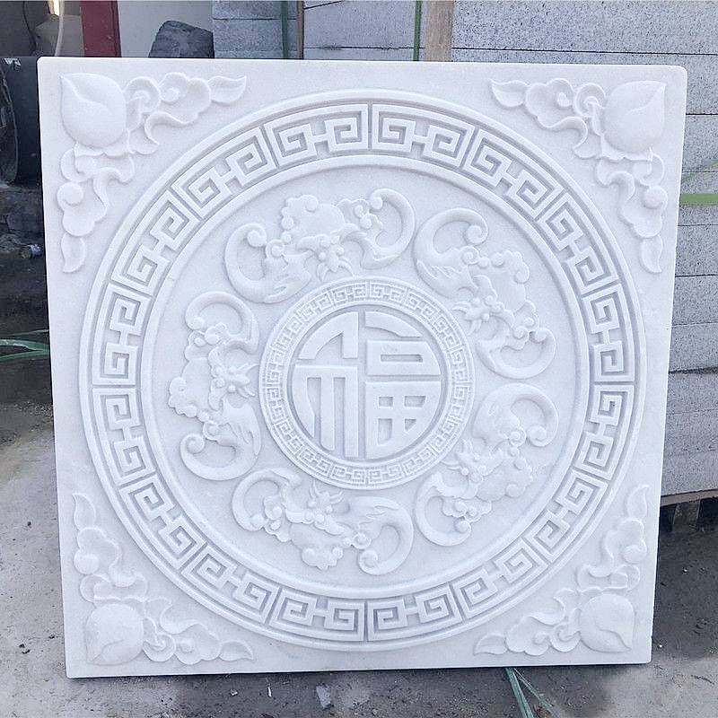 贵州六盘水汉白玉刻字浮雕壁画镂空浮雕壁画图案纹路清晰