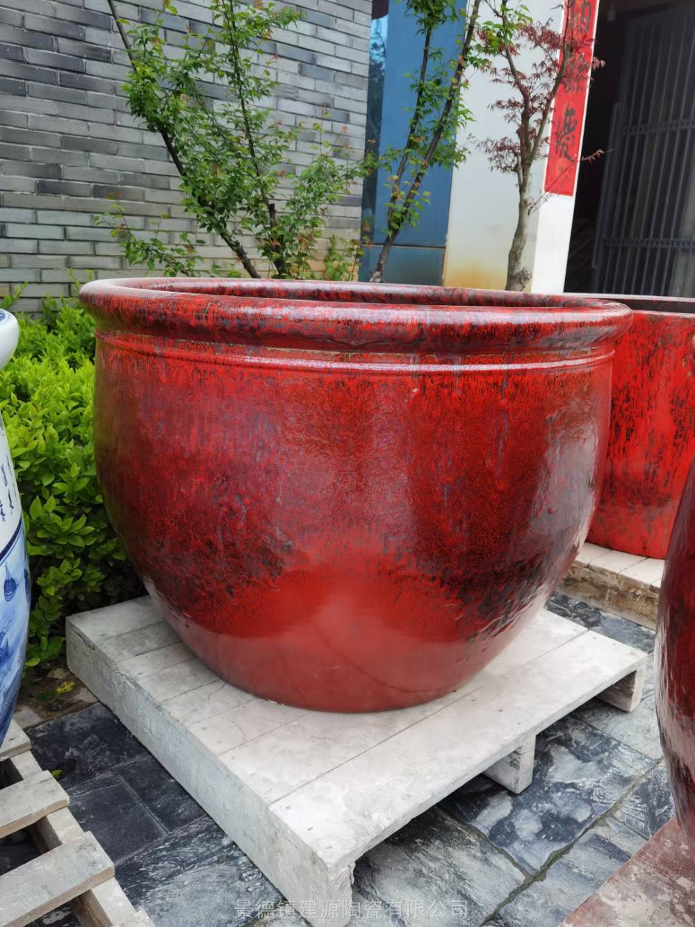 手工绘画泡澡缸景德镇陶瓷大缸酒店浴场装饰大缸