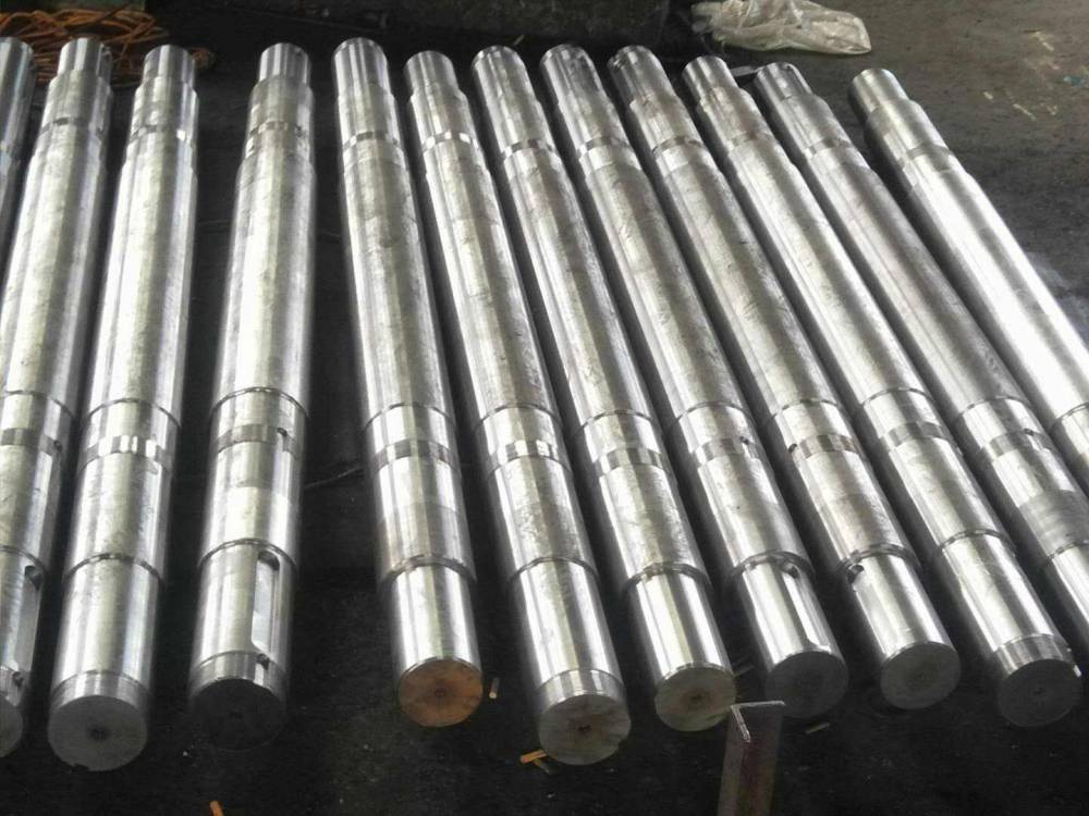 离心风机转子主轴锻打调质45钢轴配件