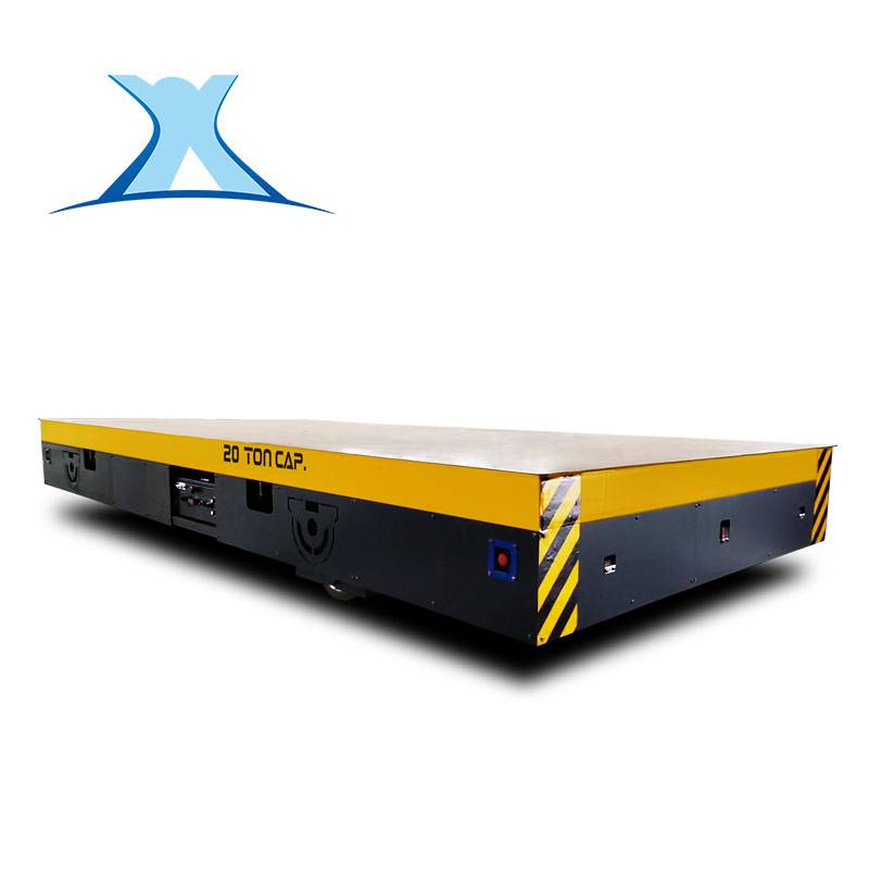 车间转运电动周转车5吨遥控搬运平板车无轨道电瓶平车 百特智能