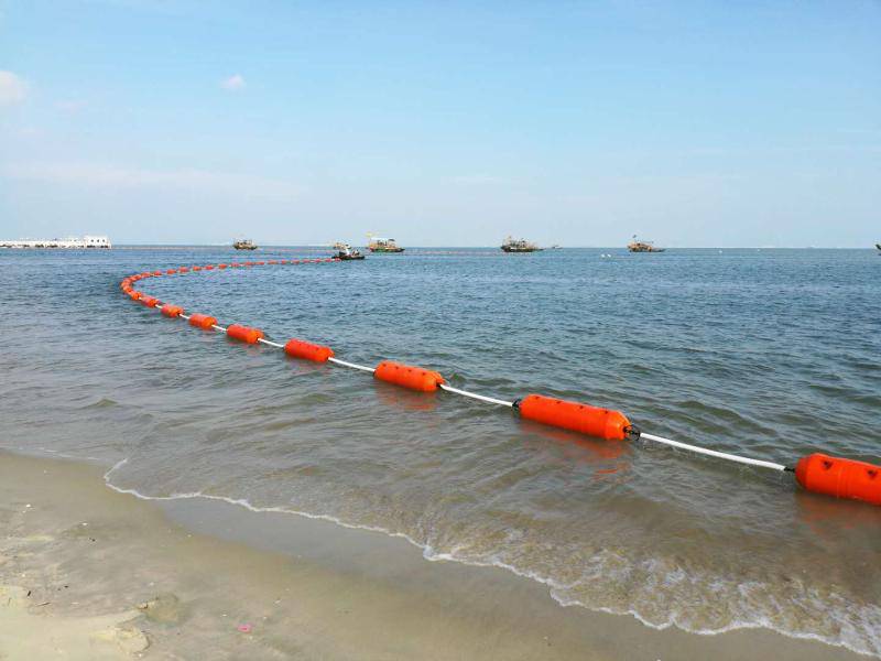 水电站进水口垃圾拦截浮体 聚乙烯材质直径600*1000mm拦污浮排