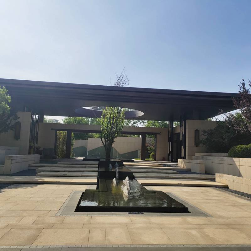 售楼部小区凉亭连廊廊架铝板