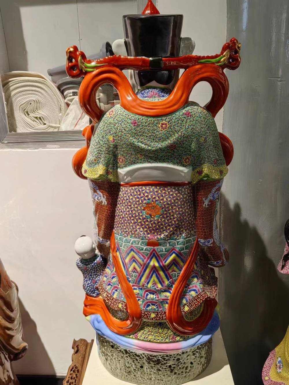 佛堂***神像1米高财神爷手工彩绘雕塑瓷像定制- 供应商网