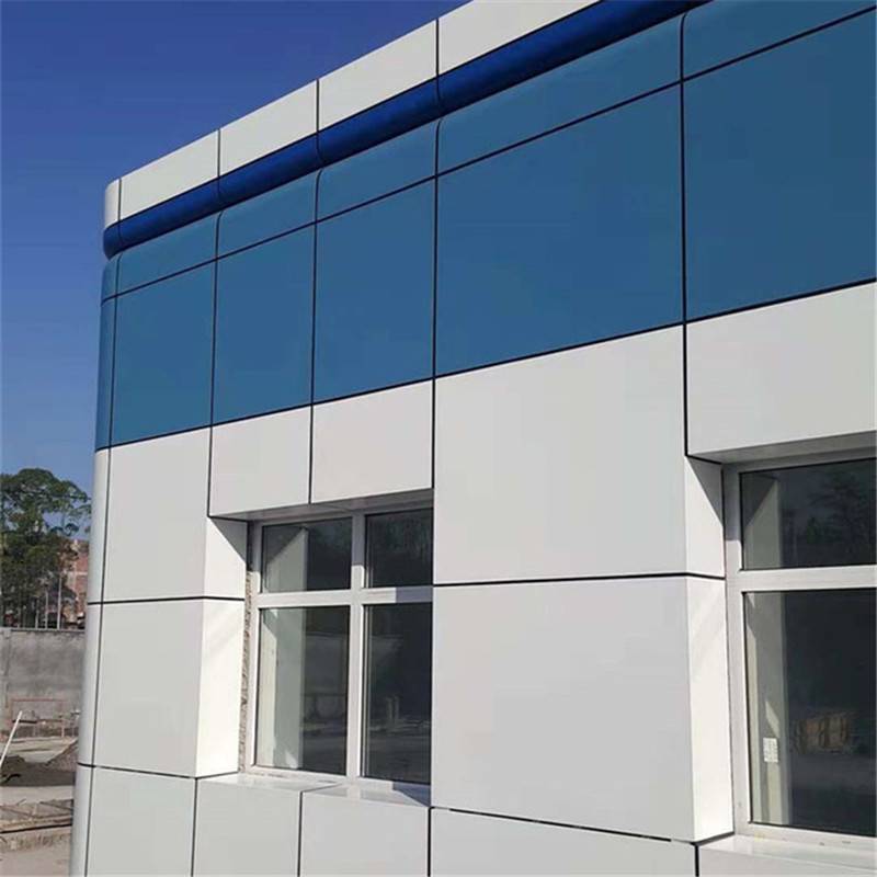 德普龙金属漆银灰色包柱外墙镂空加油站铝单板可定制