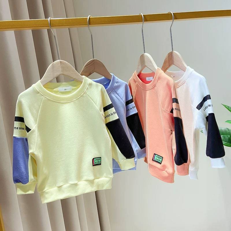 广东汕头服装城童装卫衣女春新款广州童装批发网站便宜潮童长袖衫