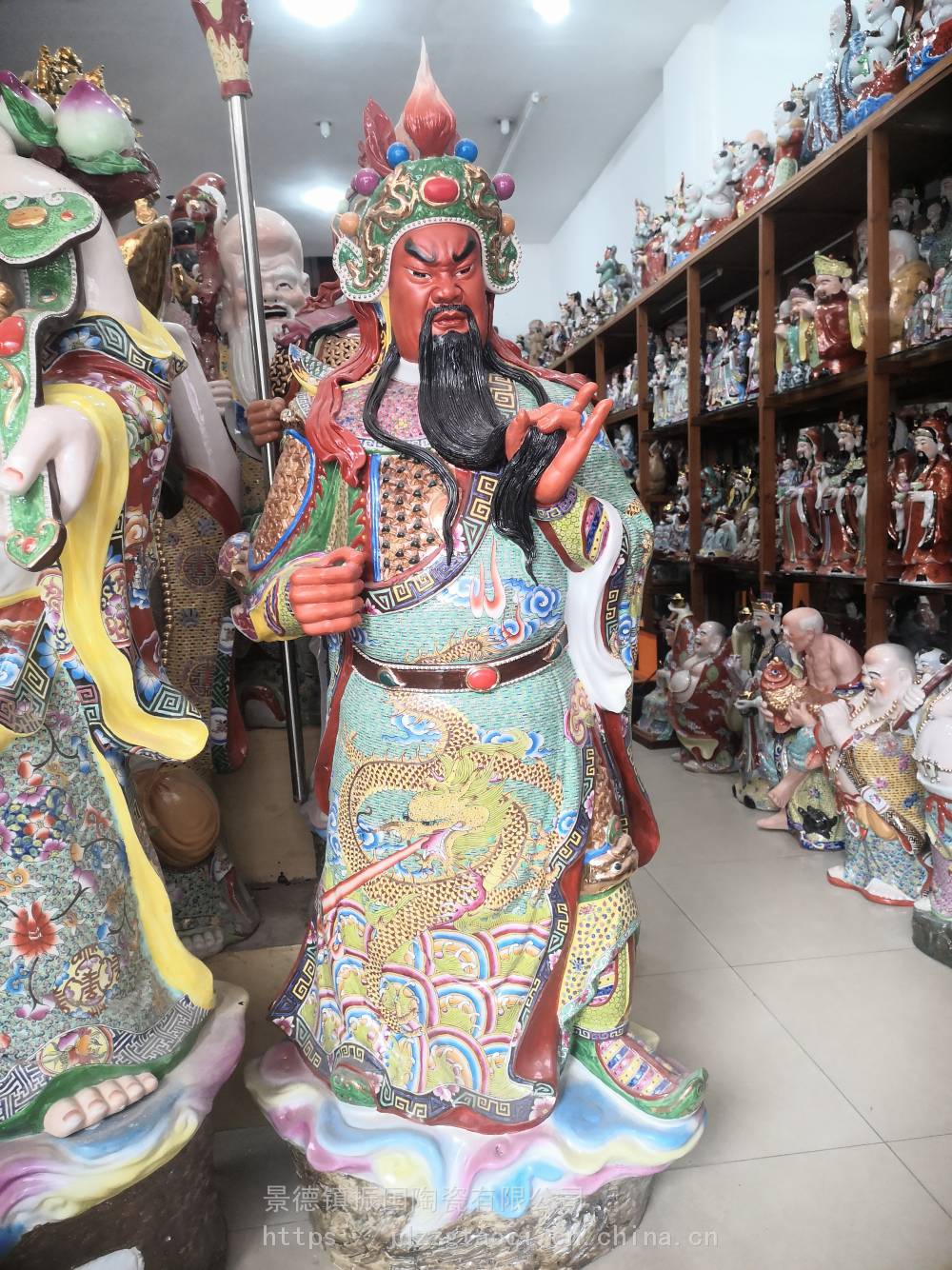 关公财神济公陶瓷佛像景德镇彩绘重工陶瓷佛像神像定制
