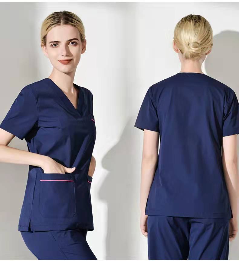 中性洗手衣短袖分体套装工作隔离服刷手服 棉料手术衣手术服