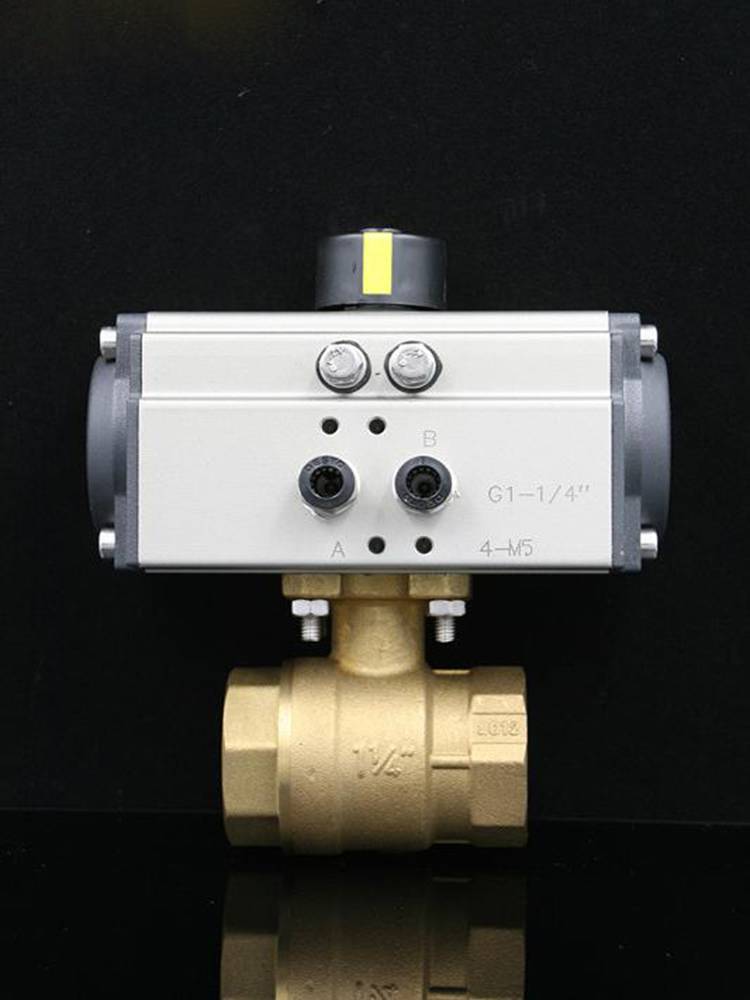 gh工恒气动铜球阀气动阀q611f16p内螺纹气动球阀atqb气动铜球阀