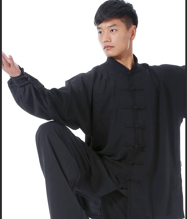 武极堂高弹麻太极服女春夏秋季长袖练功服武术太极拳服装男中老年