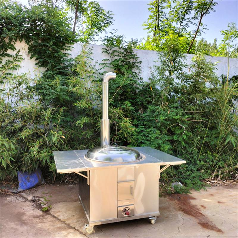 鸿睿供应双侧板灶台不锈钢柴火灶报价烧水做饭一体柴火单锅炉灶图片