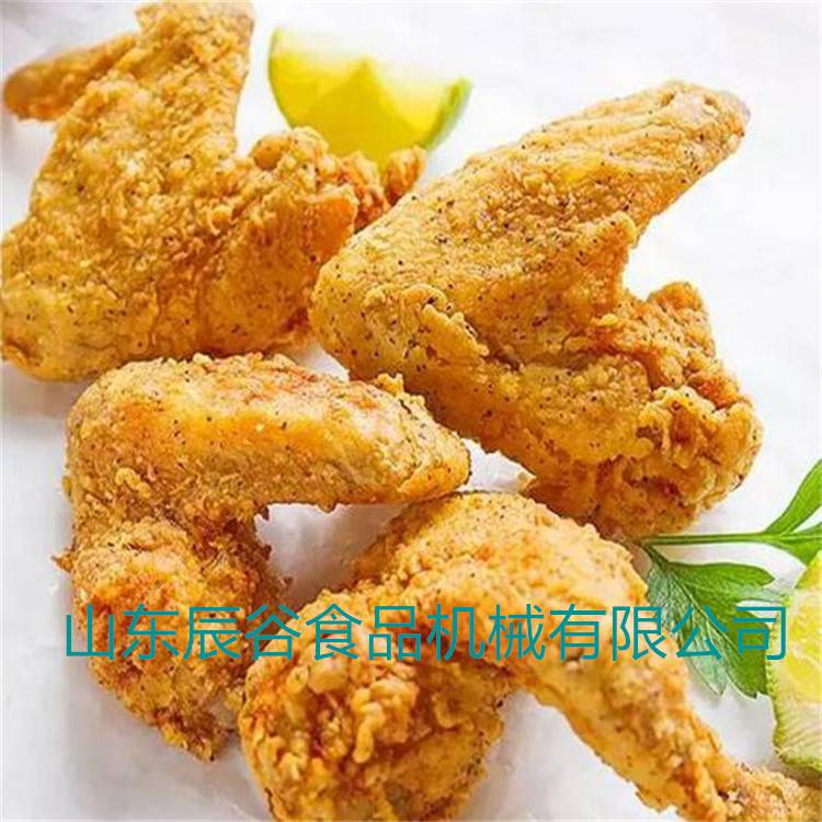 休闲食品炸鸡腿裹糠机 自动化鸡腿粘糠设备 ***鸡翅上糠机