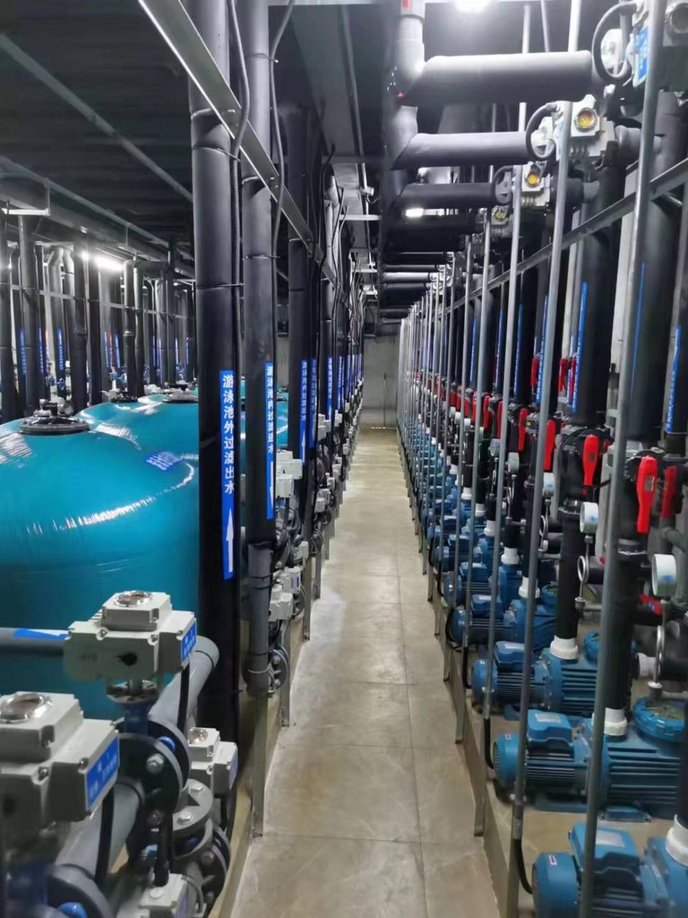 广西南宁游泳池水处理设备游泳馆水循环系统厂家恒温泳池图片