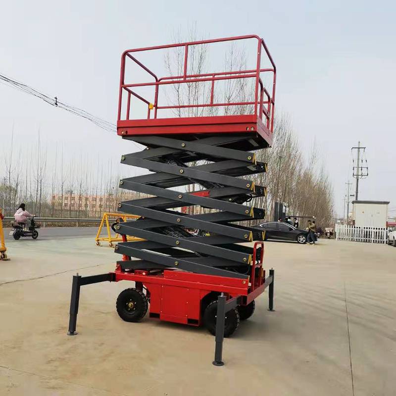 徐汇区14米16米移动剪刀叉式升降机剪叉式升降平台牵引式电动液压云梯