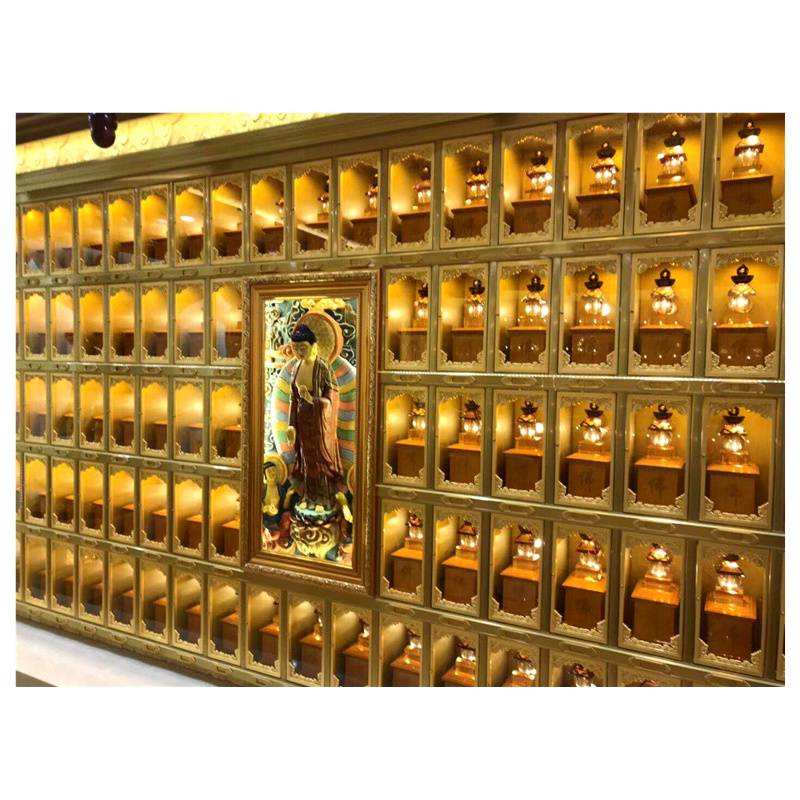 寺庙用铝制贴金千佛龛佛像牌位存放架厂家价格