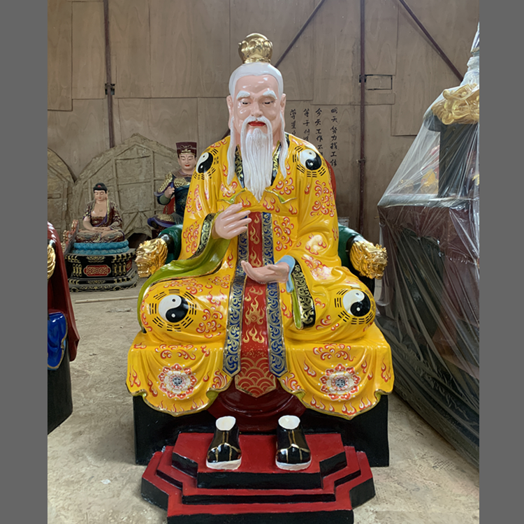 鸿钧老祖神像图片十二金仙菩提老祖创始元灵神像通天教主神像寺庙塑像