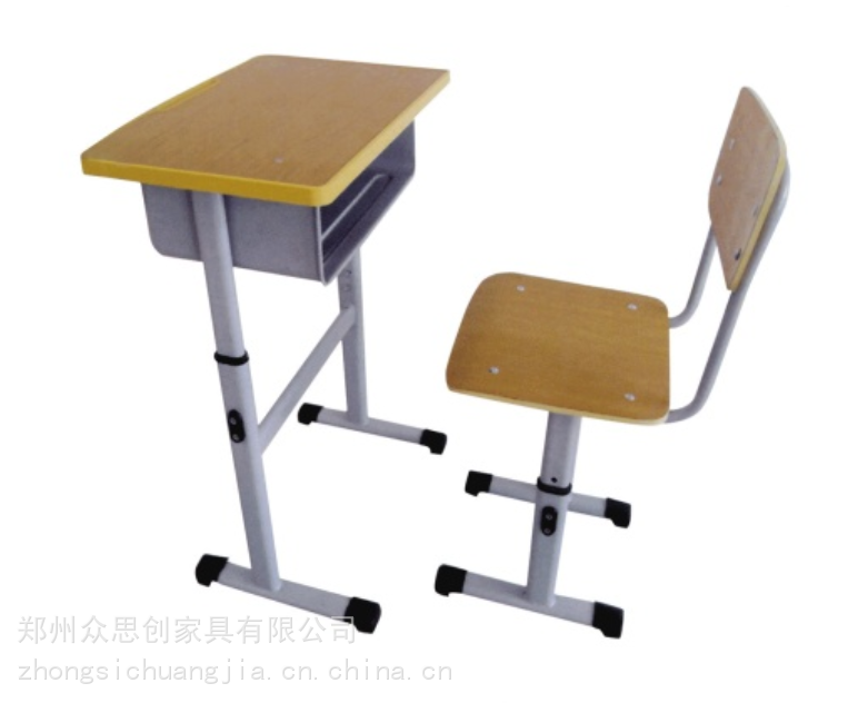 郑州管城学校专用学习桌子椅子钢木学生课桌众思创家具