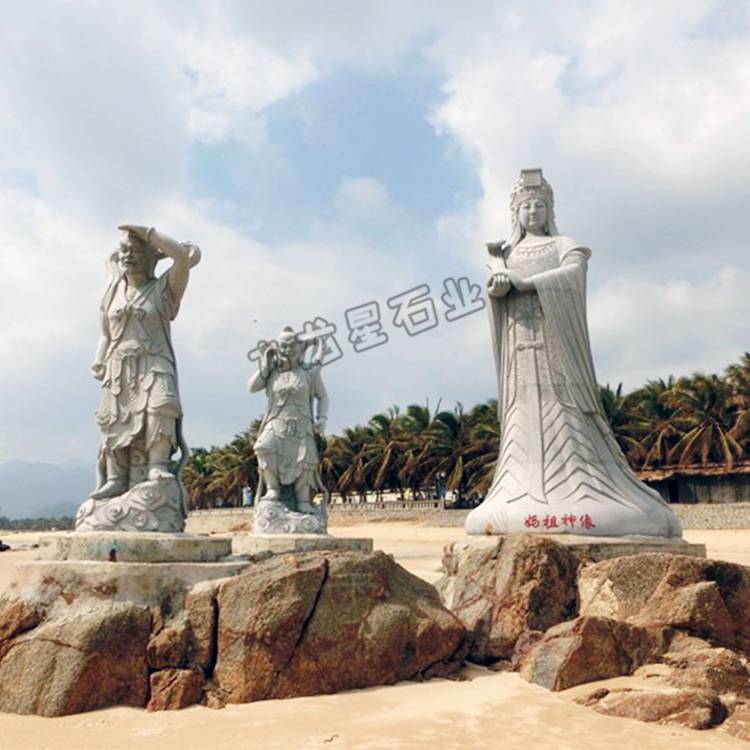 石仏 石像 媽祖 海神聖母 供養 祈福禅意 客間 玄関 卓上 装飾品工艺品 置物 KESYOO 聖母 マリア像 彫刻 キリスト教 置物 マリアの祈り