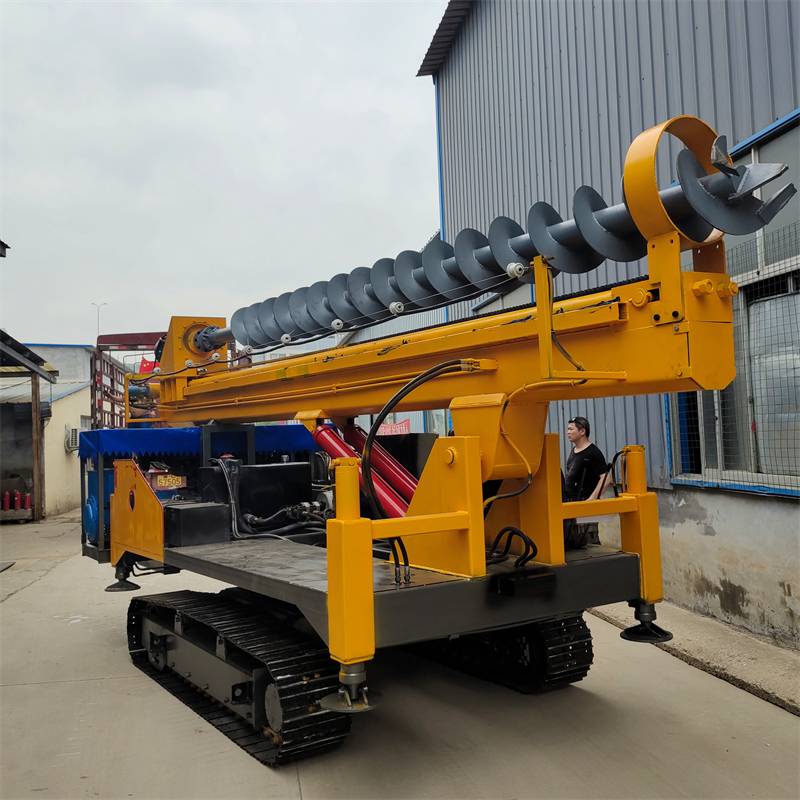 地基长螺旋钻孔机小型打眼夯长螺旋打桩机一杆成型
