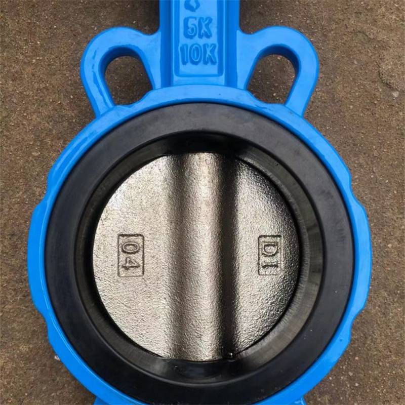 d71x16q手柄对夹式蝶阀三元乙丙橡胶球板中线铸铁软密封蝶阀