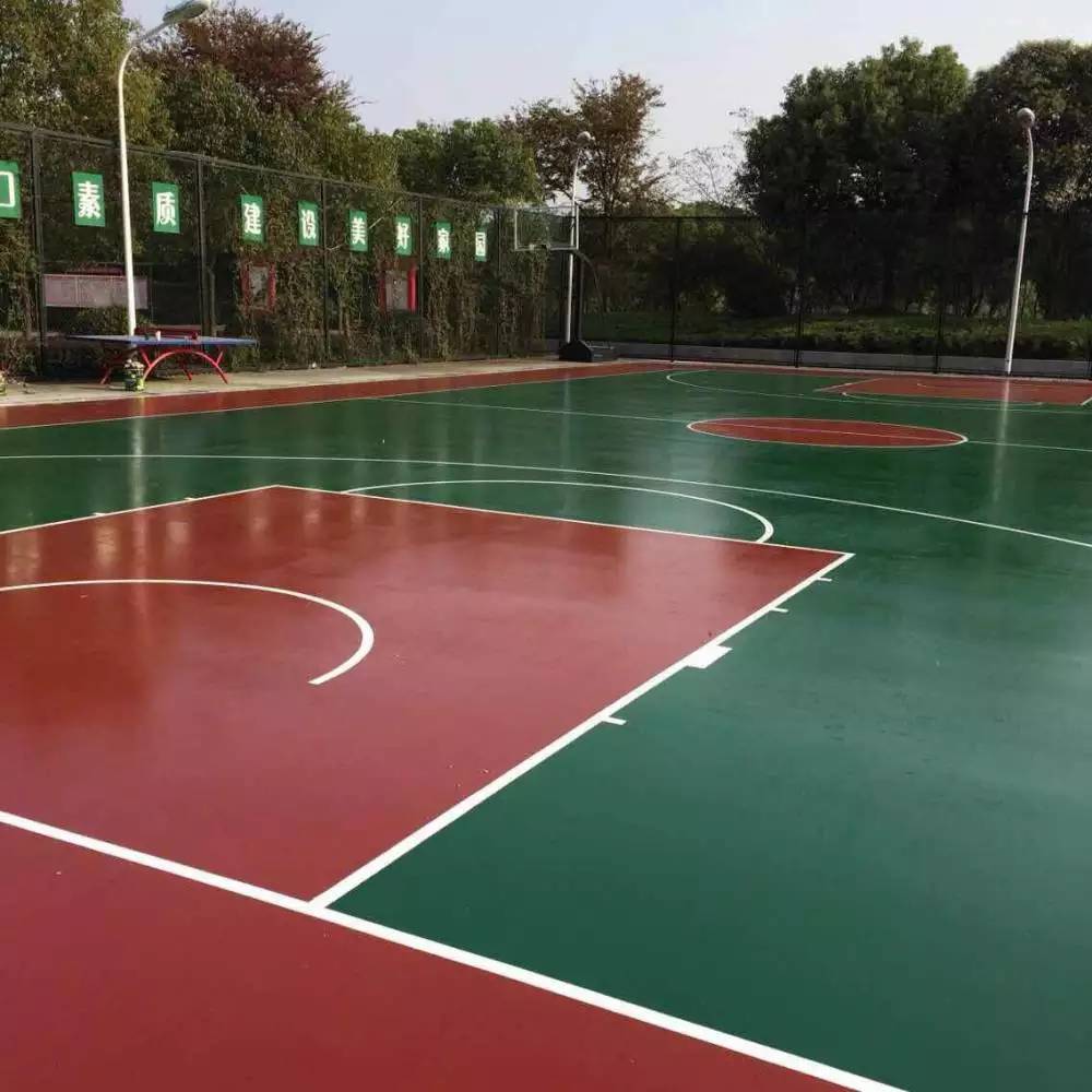 武汉市室内外篮球场硅pu篮球场丙烯酸球场塑胶跑道