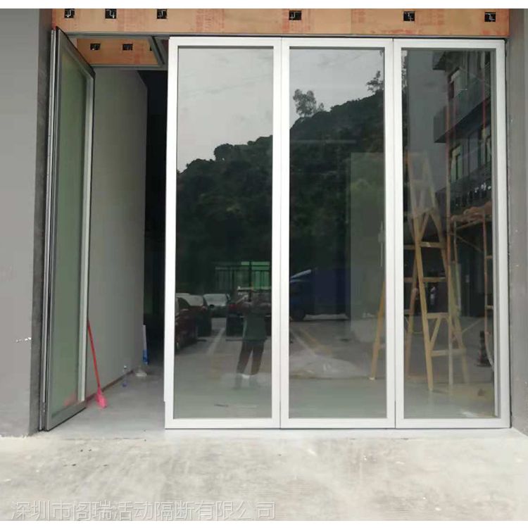 广州玻璃活动隔断装修 赛勒尔全框折叠玻璃屏风