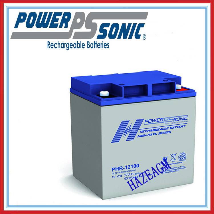 法国PowerSonic蓄电池PHR-12100 12V27AH 医疗仪器设备 铅酸VRLA免维护