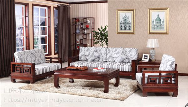 供应木言木语608-1#中式简约镂空精美图案沙发