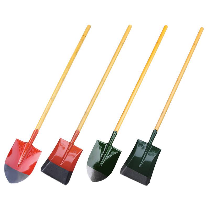 程欢厂家支持定制平头锰钢平锹应急救援铁铲园林种植挖土铁锹