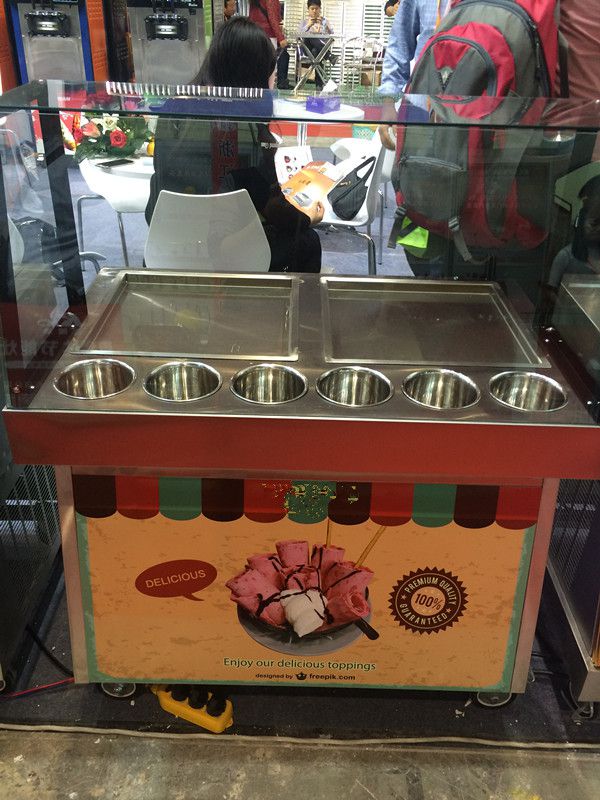 电瓶炒酸奶机48v流动炒酸奶机炒冰机带电瓶摆摊炒冰淇淋卷机双锅