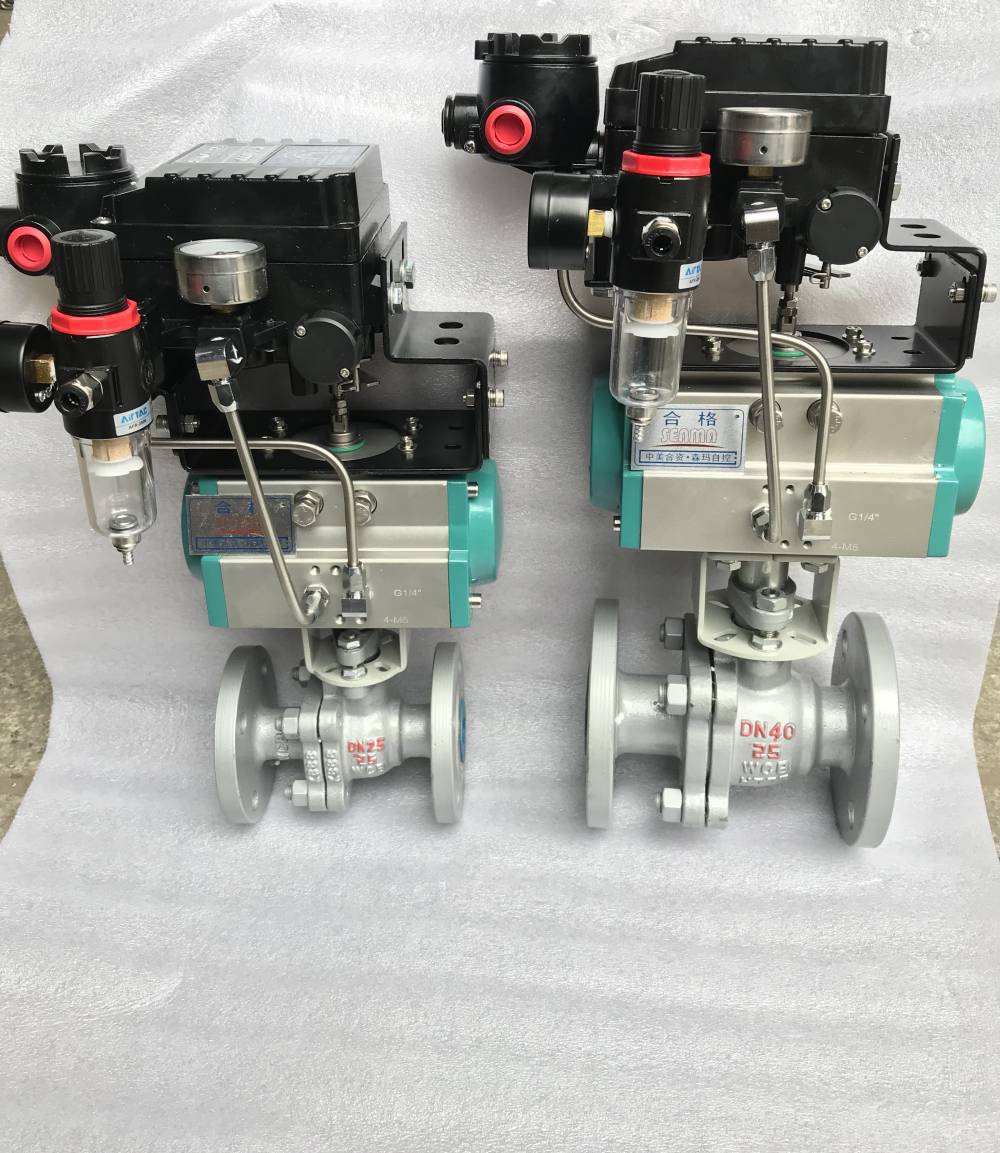 senma带定位yt1000调节型气动法兰球阀tq641f16c图片