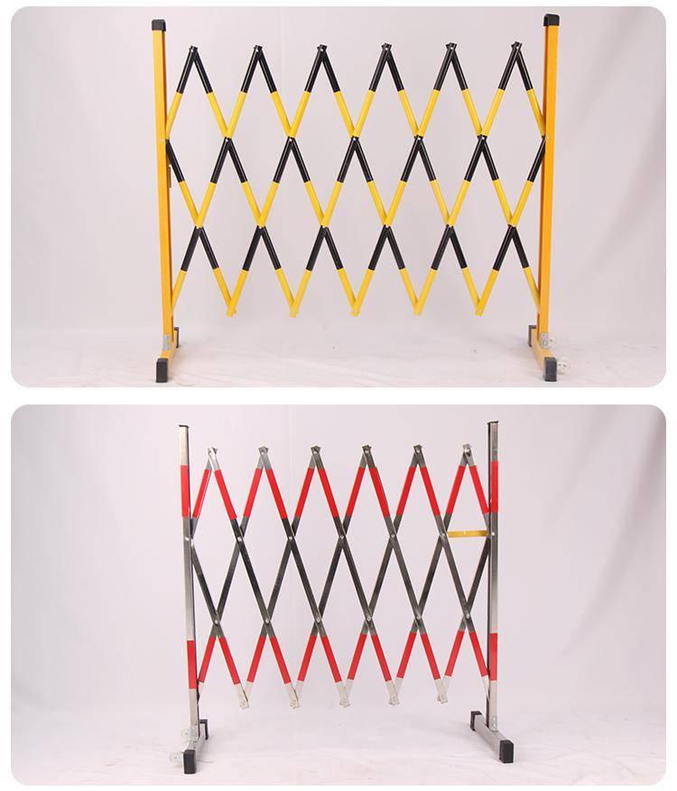 宇润收费站临时活动护栏红色警示推拉围栏学校门口可伸缩栅栏