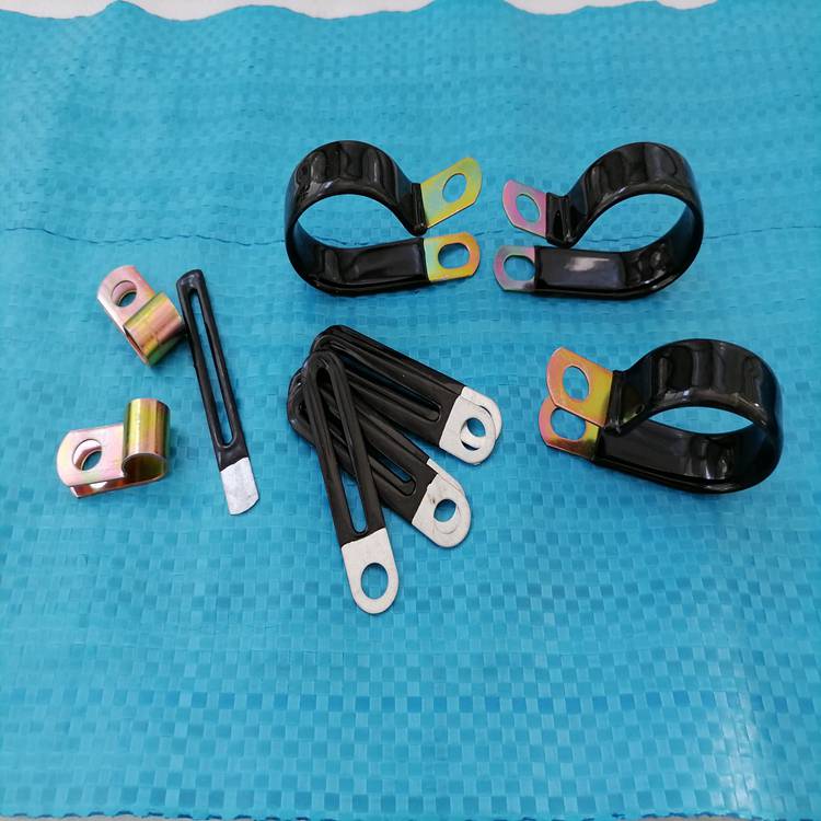 不锈钢浸塑p型卡箍镀锌包胶r型管夹31线束固定卡长盛丰源生产批发