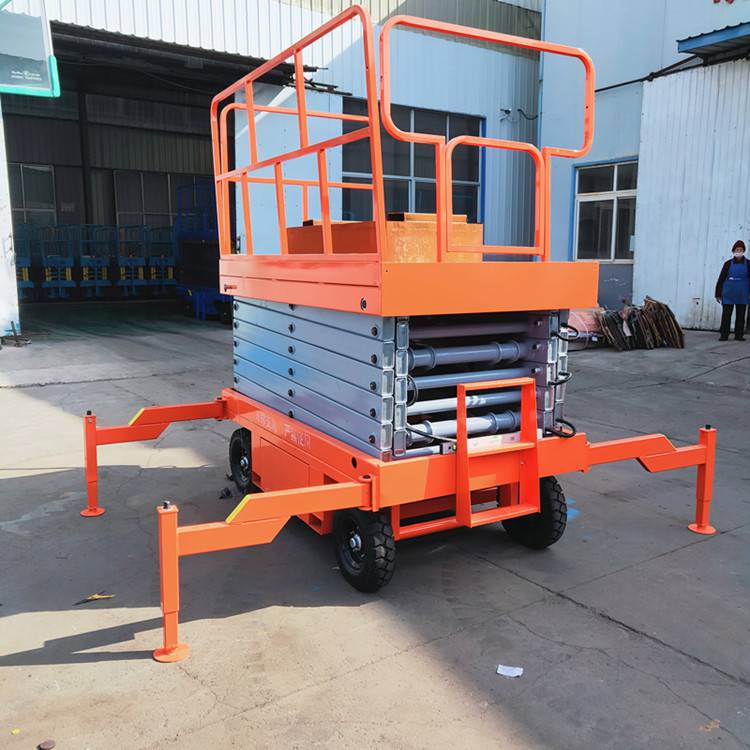 江西赣州10米移动剪叉式升降机登高作业平台车