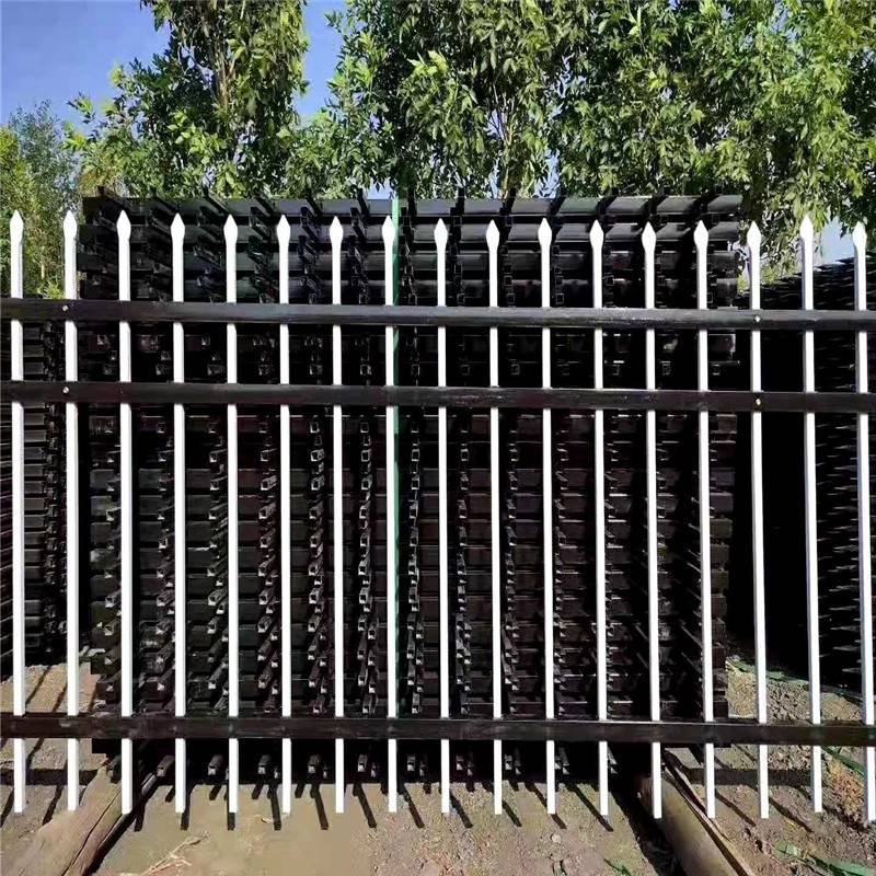优盾三横杆15米高围墙栏杆锌钢护栏学校公园围墙锌钢栅栏
