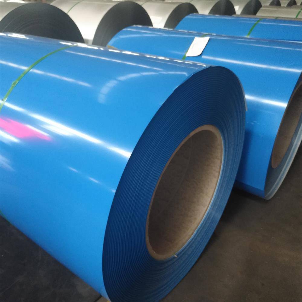 四川内江宝钢彩涂板卷海蓝色白灰色彩钢板隔热防腐