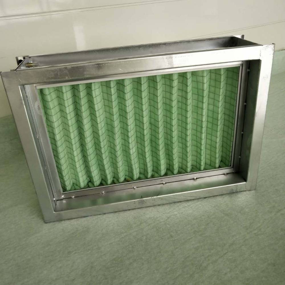 山东欣琪净化定制初效风管过滤段风管与风管空气过滤网g4可抽拉式初效