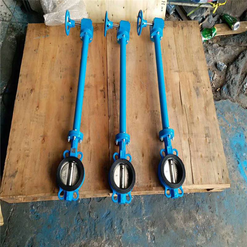涡轮加长杆蝶阀法兰蝶阀硬性密封加长杆蝶阀碳钢加长杆法兰蝶阀