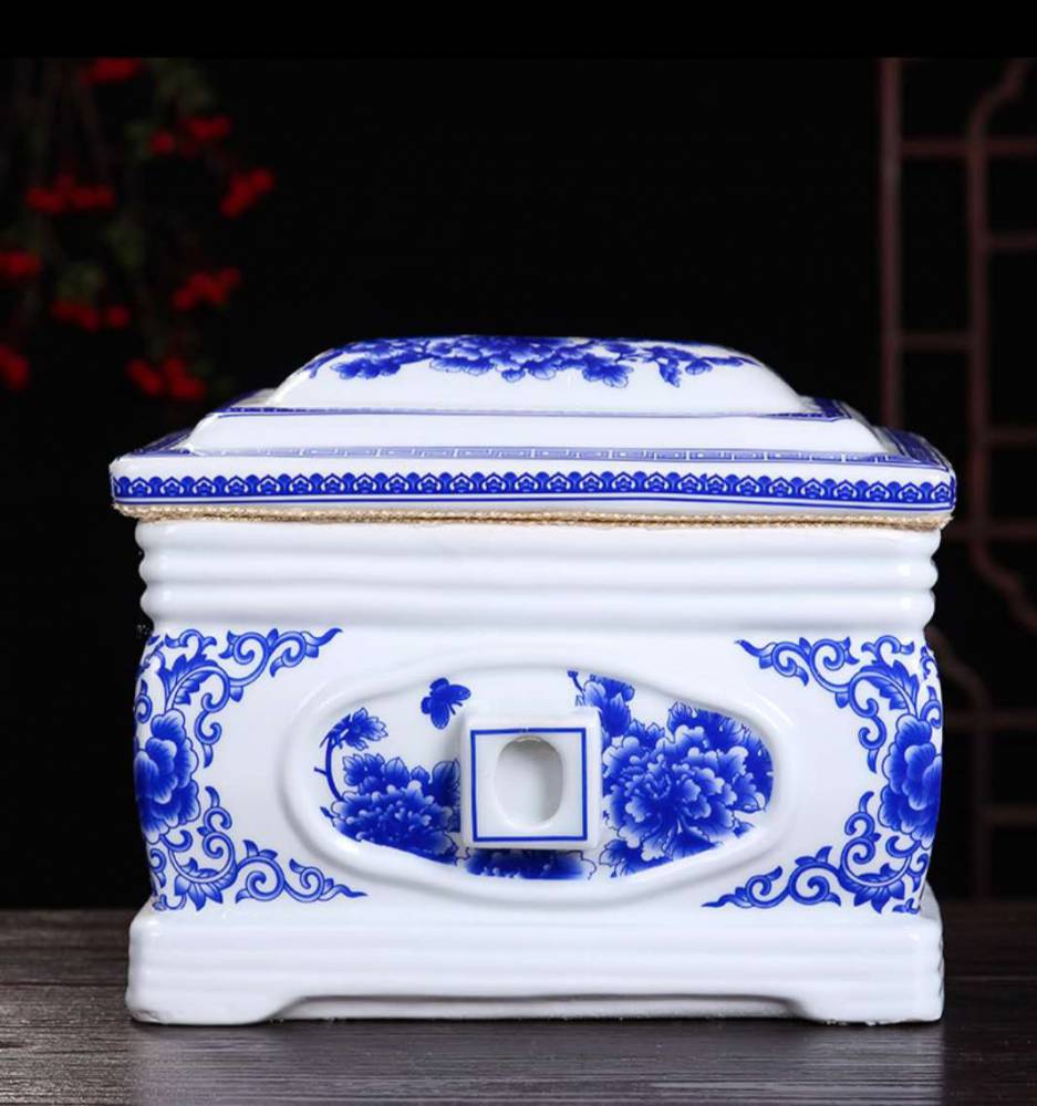 棺材骨灰盒陶瓷罐子长方形骨灰坛男女通用寿盒迁坟白事用品