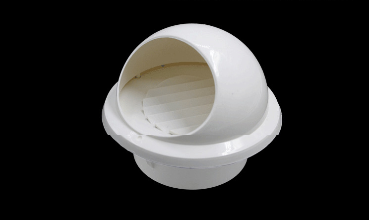 厂家pvc厨房外墙防雨罩透气帽塑料圆形百叶风口排气罩