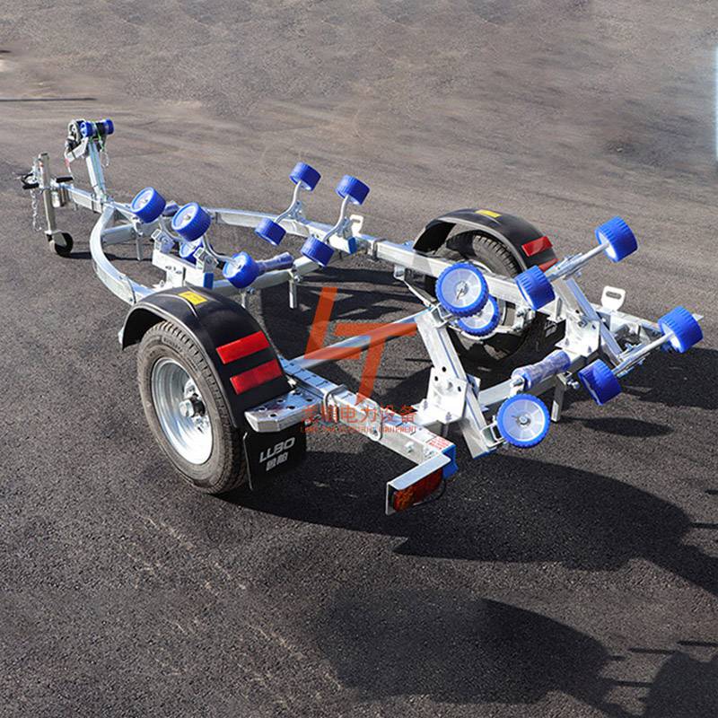 船用拖车船用铝合金拖车架596米轻型防汛冲锋舟托架游艇拉船架